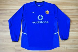 Manchester United 2002/2003 Third Football Shirt Jersey Vintage Longsleeve Large