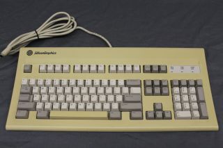 Rare Vintage Silicon Graphics Sgi At101 White Keyboard Alps 9500829 Bigfoot