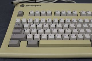 RARE Vintage Silicon Graphics SGI AT101 White Keyboard ALPS 9500829 BIGFOOT 2