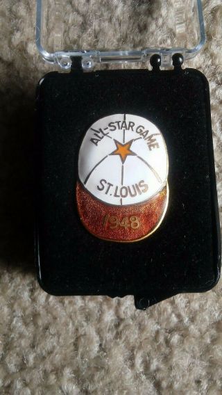 1948 All Star Game Asg St.  Louis Browns Press Pin St.  Louis Button Very Rare