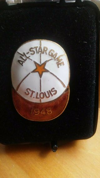 1948 All Star Game ASG St.  Louis Browns Press Pin St.  Louis Button very rare 2