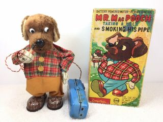 Vintage Cragstan Battery Operated Mr.  Macpooch Taking A Walk San