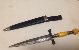 Vintage G.  C.  Co.  Dagger,  Solingen Germany,  Marked 449,  With Sheath