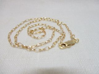 Vintage Estate 14k Yellow Gold Link Chain Necklace - 17 Inches Long - 1.  7 Grams