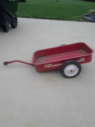 Vintage Amf Model 412,  Pedal Tractor,  Tricycle,  Wagon,  Trailer,