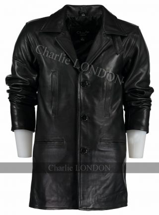 Max Payne Mark Walberg Vintage Brown,  Black Leather Jackets - Mens Coats