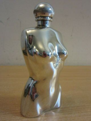 Vintage Alchemy Pewter,  Sheffield England Nude Woman Figural Flask