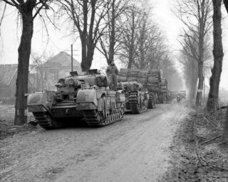 The British Army Tanks In North - West Europe 8x10 World War Ii Ww2 Photo 664