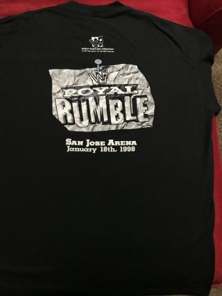 Vintage 1998 Royal Rumble Shirt XXL San Jose,  CA Stone Cold Steve Austin WWE WWF 6