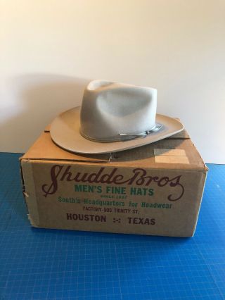 Vintage Stetson Hat 7 1/2 With 1960s Box