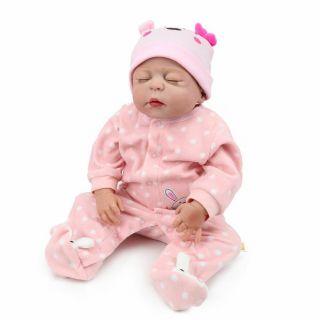 Anatomically 22‘’ Realistic Full Body Silicone Reborn Baby Doll Girl Dolls Gift