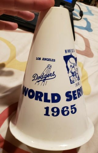 Vtg 1965 World Series Toy Cone Los Angeles Dodgers Minnesota Twins Baseball Cc