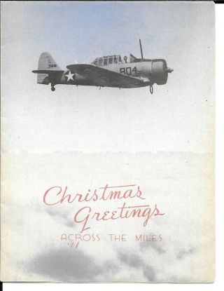 Wwii Air Force Christmas Card,  Bryan Army Air Field,  Bryan,  Texas