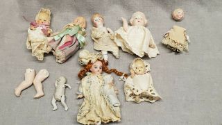 Antique Germany Miniature Dolls Some Parts