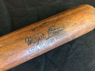RARE Wizard Lou Gehrig Professional Model Pro Baseball Bat 35” 1930s 2
