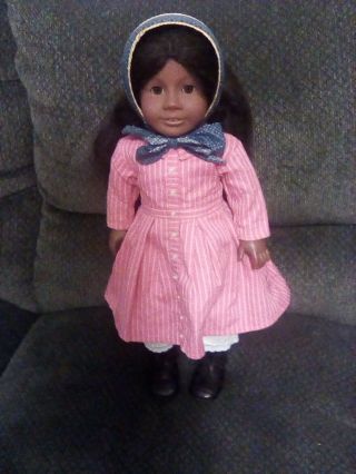 1993 American Girl Addy Doll In Meet Outfit Dress Pleasant Company First Edition
