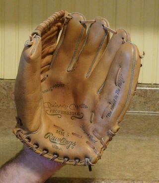 Vintage Rawlings Mickey Mantle Baseball Glove Mm5 1960 