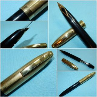 Vintage Sheaffer Pen For Men Pfm V Snorkel Fountain Pen Black 14k Gold Fine Nib