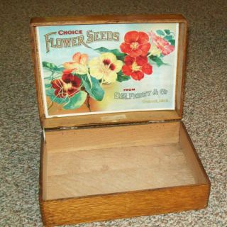 Vintage Choice Flower Seeds Box D.  M.  Ferry,  Detroit