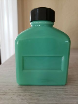 Scarce Rare Mckee Glass Jadite Jade - Ite Lotion Toiletry Bottle Vintage