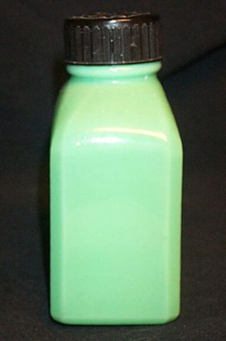 SCARCE RARE McKee Glass JADITE Jade - Ite Lotion Toiletry Bottle Vintage 8
