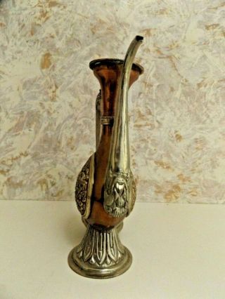 Vintage Brass,  Copper,  & Steel Middle Eastern Decorative Arabic Coffee Pot 5