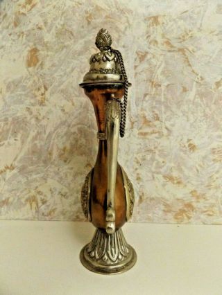 Vintage Brass,  Copper,  & Steel Middle Eastern Decorative Arabic Coffee Pot 7