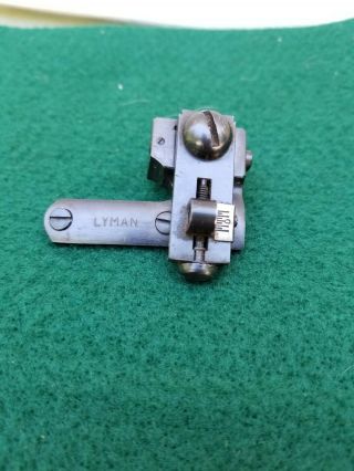 Vintage Lyman 57 Sa Micrometer Receiver Peepsight For Savage 99 /1899 Lever.