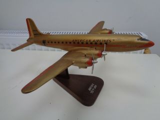 Vintage Wooden Travel Agent/american Airlines Desk Model Boeing 727 - 200