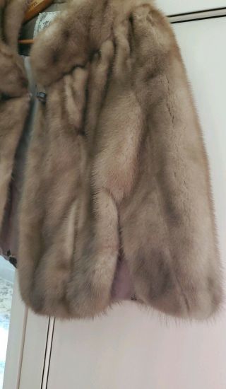 VINTAGE 1950 ' s MINK FUR STOLE/CAPE FULLY LINED - NATIONAL FURS,  CHEYENNE,  WYOMING 5
