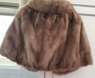 VINTAGE 1950 ' s MINK FUR STOLE/CAPE FULLY LINED - NATIONAL FURS,  CHEYENNE,  WYOMING 6