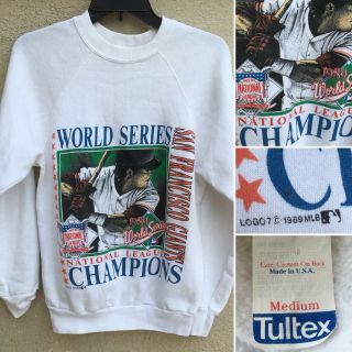 Vintage 1989 World Series San Francisco Giants Sweatshirt M Made In Usa Tultex