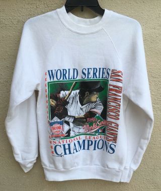 Vintage 1989 World Series San Francisco Giants Sweatshirt M Made In USA Tultex 2