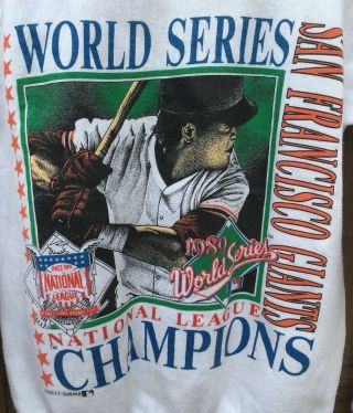 Vintage 1989 World Series San Francisco Giants Sweatshirt M Made In USA Tultex 4