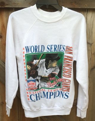Vintage 1989 World Series San Francisco Giants Sweatshirt M Made In USA Tultex 7