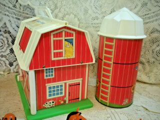 Vintage Fisher Price Little People Play Family Farm Barn 2501 PINK PIG 26pcs 6