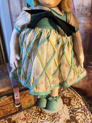 Wonderful Antique 14” Lenci Child Doll All 2