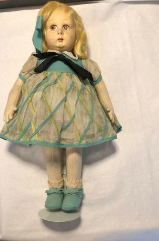 Wonderful Antique 14” Lenci Child Doll All 4