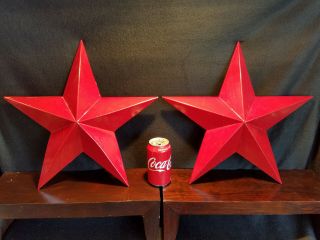 Authentic Rare Pair (2) Vintage Texaco Gas Station Star Signs