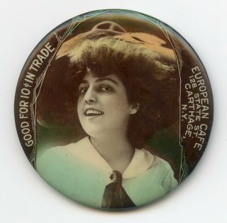 Rare Graphics Good For 10 Ct In Trade Advertising Pocket Mirror Cruver Ny