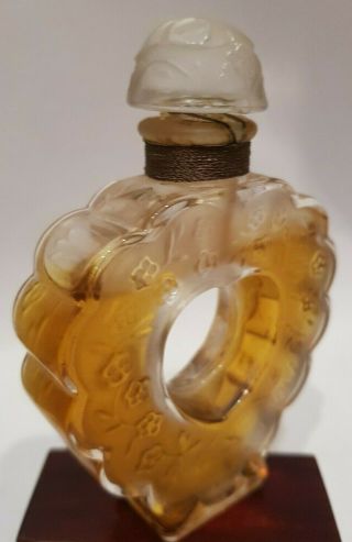 RARE Vintage Nina Ricci Coeur Joie LALIQUE Heart in Heart Bottle 10cm 3