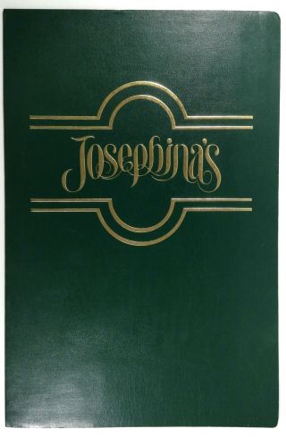 1984 Vintage Menu Josephina 