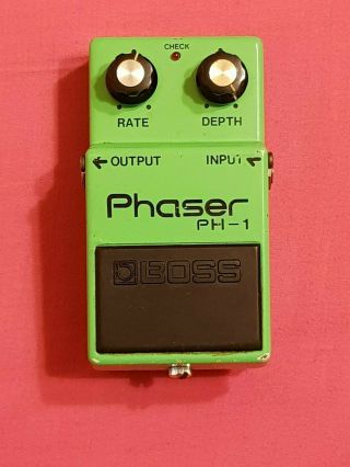 Boss Ph - 1 Phaser Silver Screw Made In Japan Vintage Effect Pedal