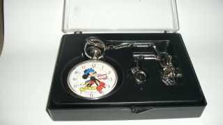 Vintage Bradley Time Mickey Mouse Bicentennial Pocket Watch