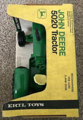 Vintage Ertl 1/16 John Deere 5020 Short Yellow Stripe Decal Diesel Tractor 555 3