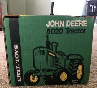 Vintage Ertl 1/16 John Deere 5020 Short Yellow Stripe Decal Diesel Tractor 555 6