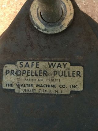 Vintage Walter Safe Way Propeller Puller Boat Prop Puller Tools