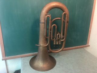Vtg Usaline Grand Rapids Band Instrument Co.  Brass Tuba Parts Repair Decoration