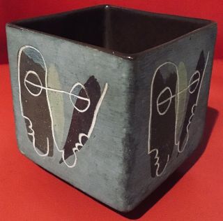 Rare Vintage One Of A Kind Picasso Pottery Abstract Art Home Decor Candle Dish