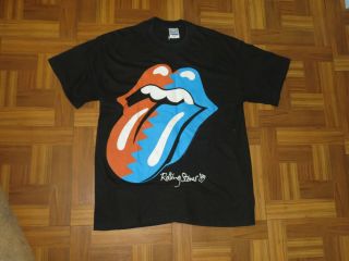 Vintage Rolling Stones T Shirt 1989 Tour Mick Jagger Keith Richards Size L - Xl